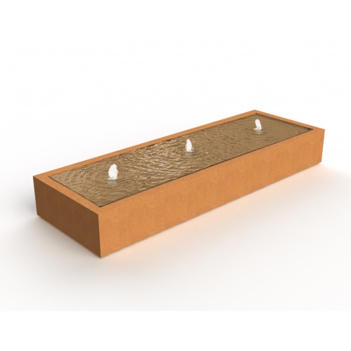 Fontaine en aluminium ou table d'eau en acier corten par So Garden -  So-Garden