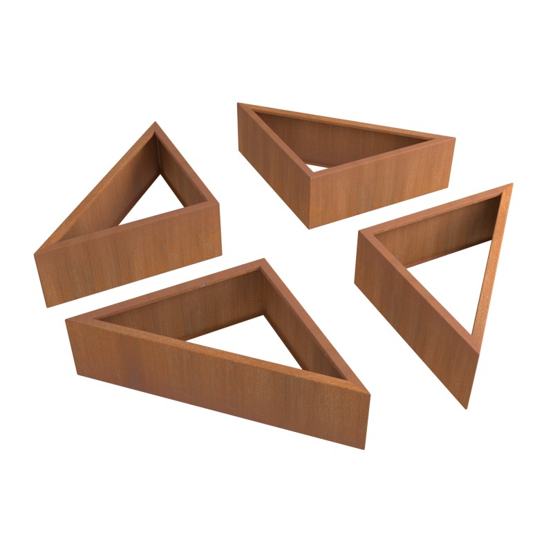 CARRE POTAGER CORTEN MODULE TRIANGLE