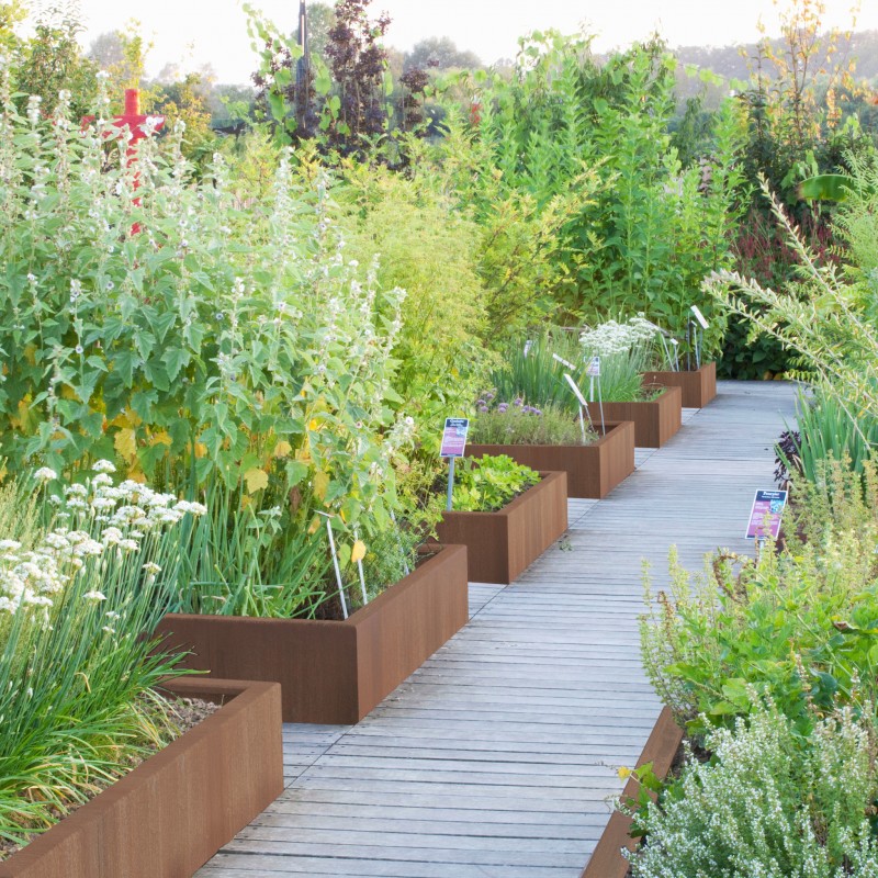 CARRE POTAGER CORTEN MODULE TRIANGLE