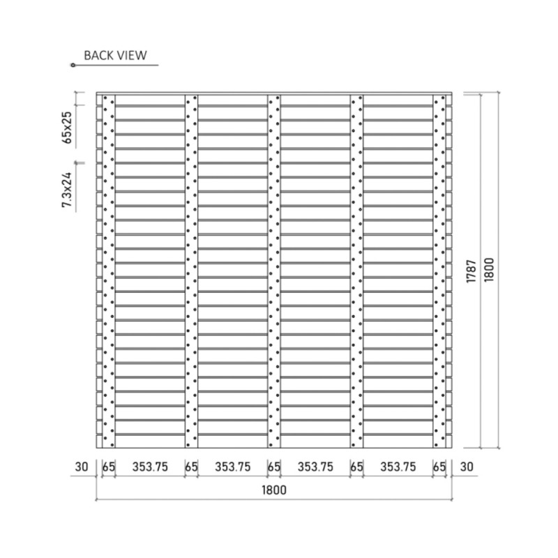 PANNEAU BOIS EXOTIQUE LINEA 180X180CM