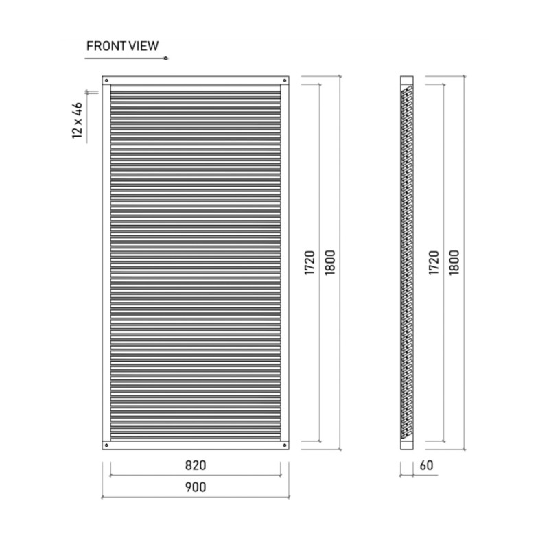 PANNEAU VENITIEN ORIENTABLE CAPRI 90X180CM