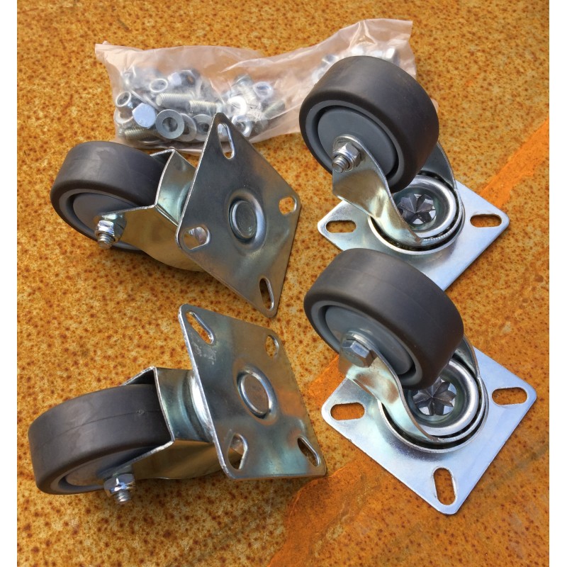 KIT 4 ROULETTES POUR BRASERO GRILL SUR SOCLE