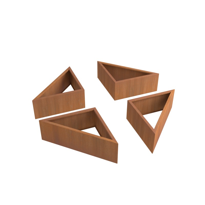 CARRE POTAGER CORTEN MODULE TRIANGLE