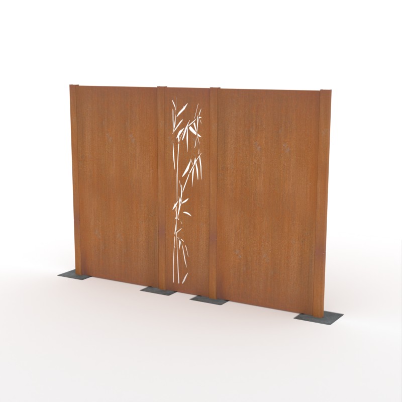 Panneau Corten motif Bambou 450x1800mm
