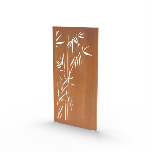 PANNEAU CORTEN MOTIF BAMBOU 900X1800MM