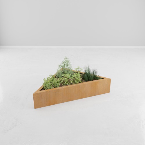 CARRE POTAGER CORTEN MODULE TRIANGLE