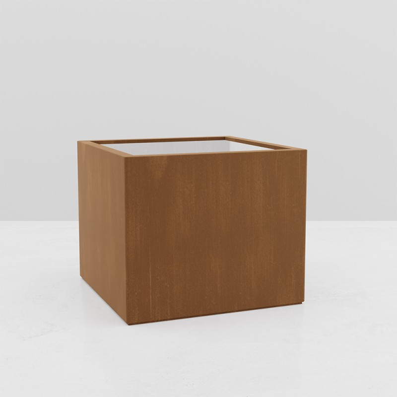 JARDINIERE CARREE EOS EFFET CORTEN