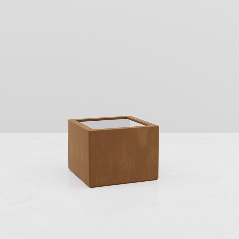 JARDINIERE CARREE EOS EFFET CORTEN