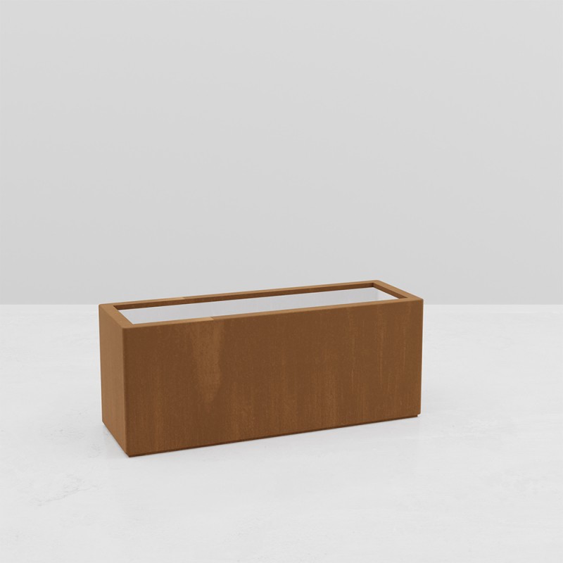 JARDINIERE RECTANGULAIRE GAIA EFFET CORTEN