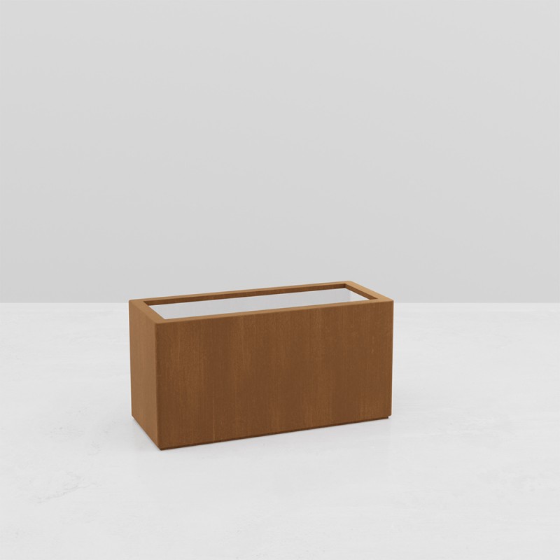 JARDINIERE RECTANGULAIRE GAIA EFFET CORTEN