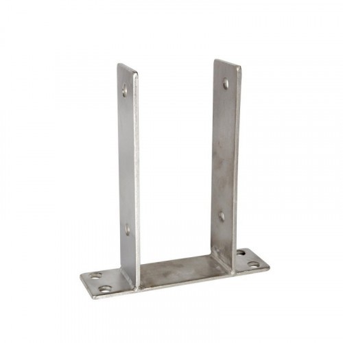 PIED DE POTEAU INOX EN U POUR POTEAU 9X9CM